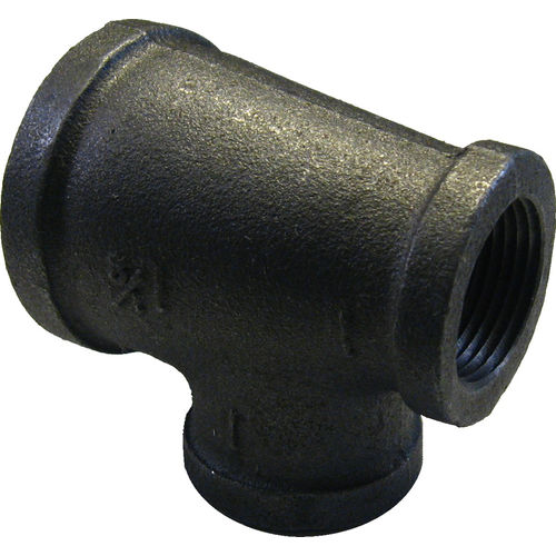 1-1/2"x1"x1" Black Iron Tee