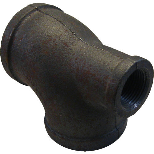 1"x1/2"x1" Black Iron Tee