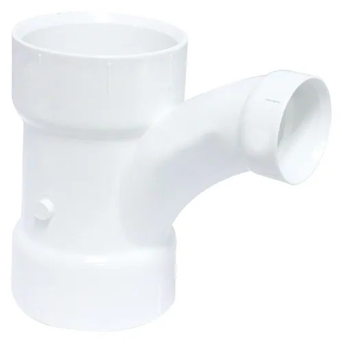 3" x 3" x 1-1/2" PVC Tee/Wye Combo, Reducing DWV (Drain Waste and Vent) - Hub