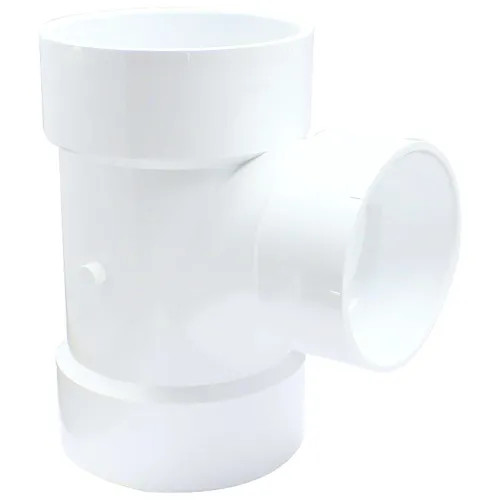 3" x 3" x 2" PVC Sanitary Tee DWV (Drain Waste and Vent) - Hub
