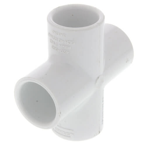 PVCCROSS12 Schedule 40 PVC Cross, 1/2 Inch