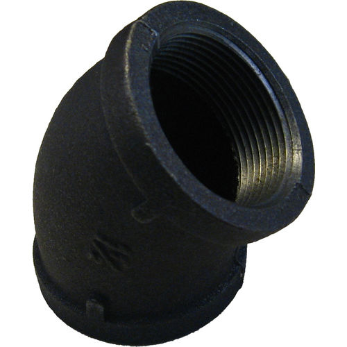 1-1/2" Black Iron 45deg Elbow