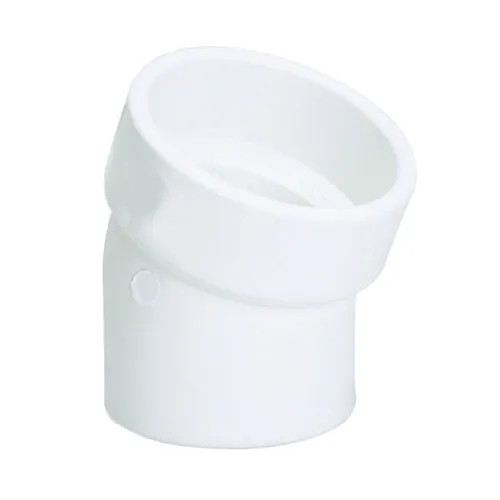 1-1/2" PVC 22-Degree Elbow DWV (Drain Waste and Vent) - Spigot x Hub