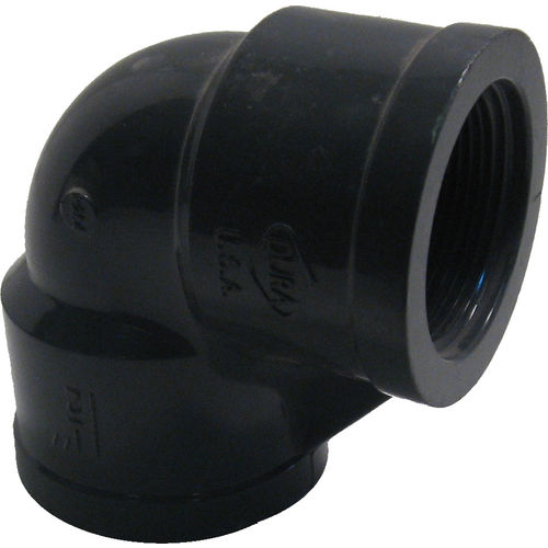 1-1/2" Schedule 80 PVC 90-Degree Elbow, Slip x Thread 