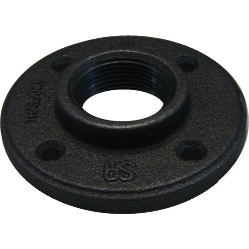 1-1/4" Black Iron Floor Flange