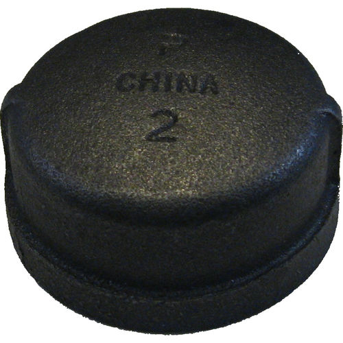 2" Black Malleable Iron Cap