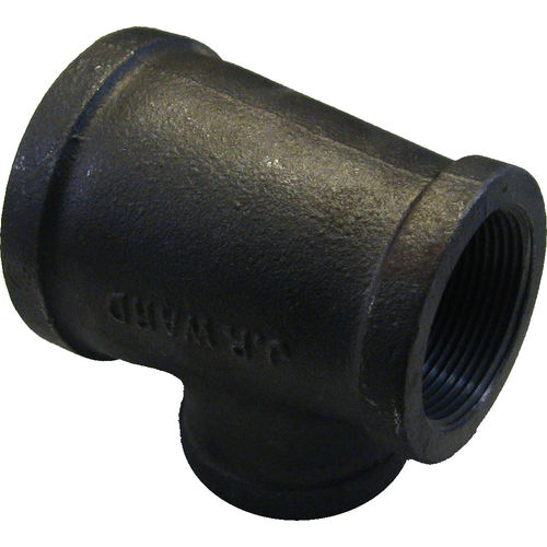 2"x1-1/2"x1-1/4" Black Iron Tee