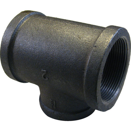 2"x2"x1-1/2" Black Iron Tee