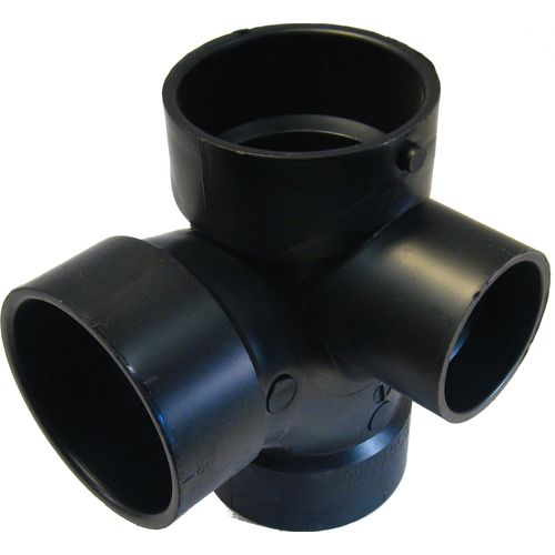 3-inch x 3-inch x 3-inch x 2-inch ABS DWV Sanitary Tee with Right Hand Side Inlet