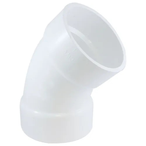 4" PVC 45-Degree Elbow DWV (Drain Waste and Vent) - Hub