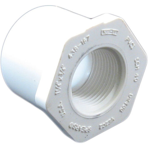 PVCB11434ST Schedule 40 PVC Bushing, 1-1/4 x 3/4 Inch
