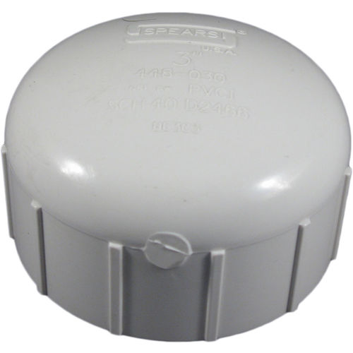PVCCAP3T Schedule 40 PVC Threaded Cap, 3 Inch