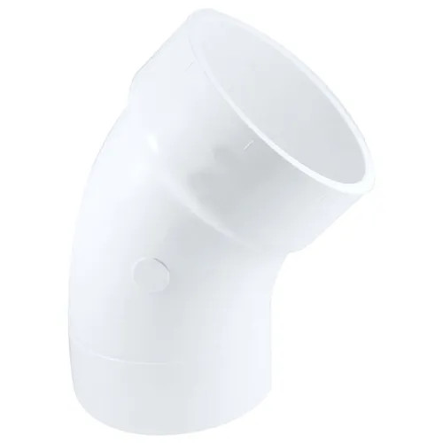 1-1/2" PVC 45-Degree Elbow DWV (Drain Waste and Vent) - Spigot x Hub