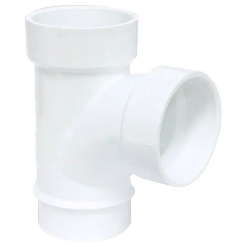 1-1/2" PVC Sanitary Street Tee DWV (Drain Waste and Vent) - Spigot x Hub x Hub