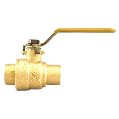 1-1/2" Sweat Foreign Ball Valve, Brass - Copper Sweat