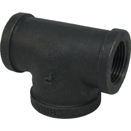 1"x1"x1-1/4" Black Iron Tee