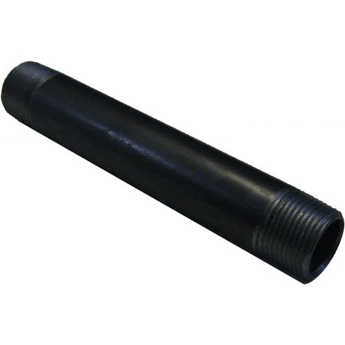 3/4in x 6in Pipe Nipple, Black Steel