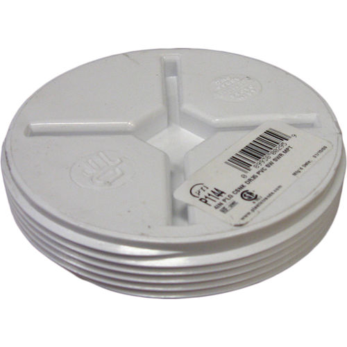 4 Inch PVC Sewer & Drain Flush Plug Fitting