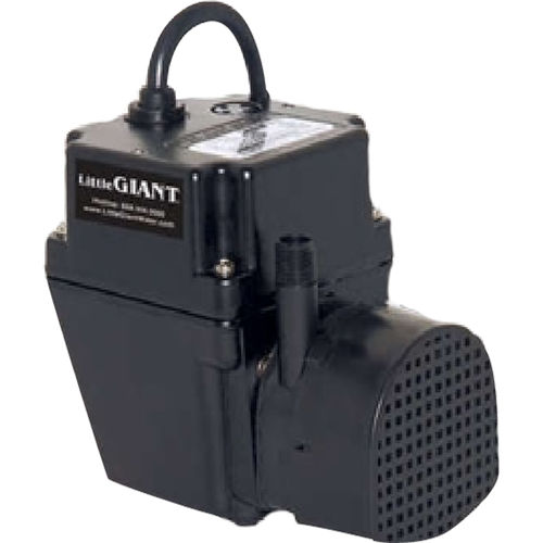 Little Giant Submersible Oil-Filled Pump, 1/40 HP, 300 GPH, 115V, 15' Cord, 1/4" MNPT Discharge, Aluminum - 2E-38N-WG (502375)