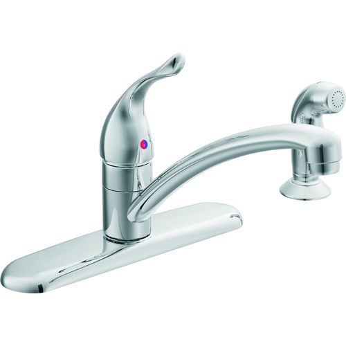 Moen Chateau Single Handle Kitchen Faucet w/ Side Spray, Chrome - 67430