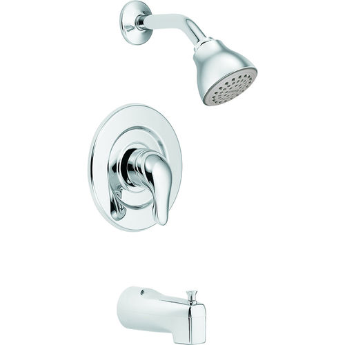 Moen Chateau Standard Tub/Shower Faucet, 2.5 GPM, 1-Function, Single Lever Handle, M-PACT, Bulk Version, Chrome - TL471