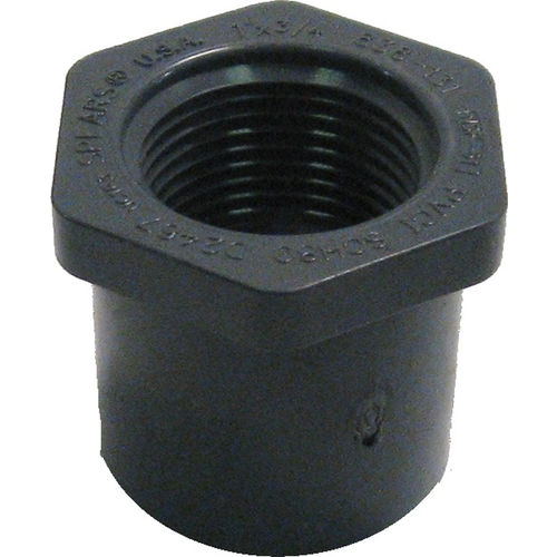 Schedule 80 1in x 3/4in PVC Bushing, Slip-Threaded