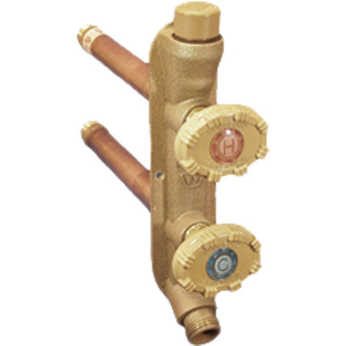 Woodford Hot & Cold Wall Faucet, Horizontal, Freezeless, 1/2in MPT x Female Sweat Inlet - V22CP-10-MH