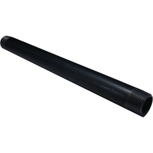 3/4in x 12in Pipe Nipple, Black Steel