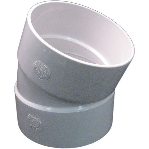 4 Inch PVC Sewer & Drain 22.5 Degree Elbow