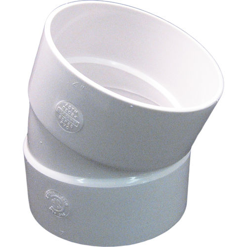 6 Inch PVC Sewer & Drain 22.5 Degree Elbow