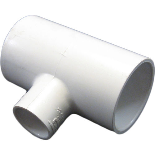 Schedule 40 PVC 1-1/2 x 1-1/2 x 3/4 Inch Tee (Slip x Slip x Slip)