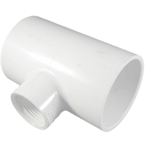 Schedule 40 PVC 2x2x1 Inch Tee (Slip x Slip x Thread)
