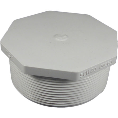 Schedule 40 PVC 4 Inch Threaded Plug