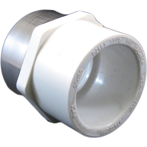 Schedule 80 PVC 1-1/4" Stainless Steel Female Adapter