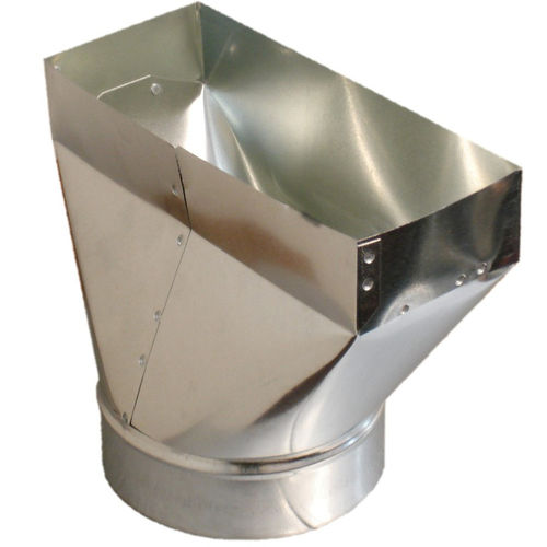 Single Wall Galvanized 6 x 12 x 8" Straight Boot