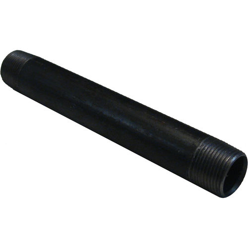 3/4in x 7in Pipe Nipple, Black Steel