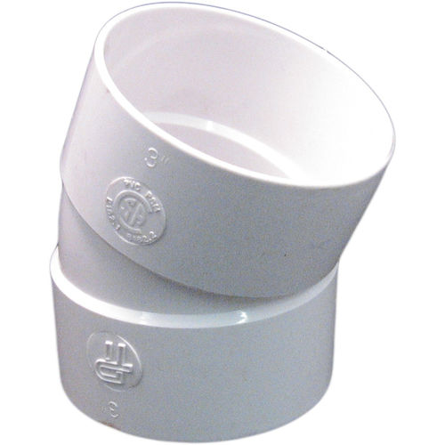 3 Inch PVC Sewer & Drain 22.5 Degree Elbow