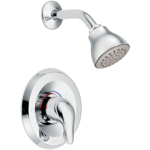 Moen Chateau Posi-Temp Single-Handle Shower Faucet, One-Function, 2.5 GPM, Lever Handle, Bulk Version, Chrome - TL182