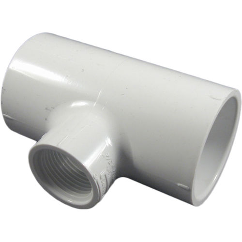 Schedule 40 PVC 1-1/4x1-1/4x3/4 Inch Tee (Slip x Slip x Thread)