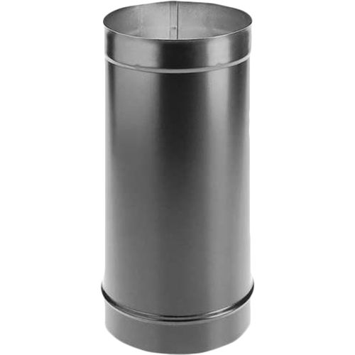 DuraVent 6DBK-12 DuraBlack 6" Single-Wall Black Pipe, 12" Length 