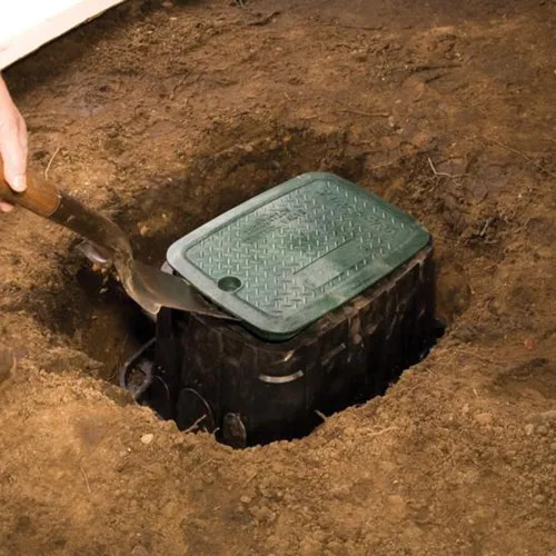 RainBird VB-STD (A11400) Standard Rectangular Valve Box with Green Lid