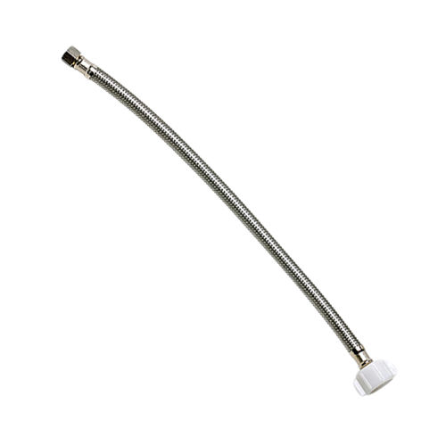 3/8" x 7/8" x 12" Flexible Toilet Supply Line, Braided, Stainless Steel - Compression x Ballcock
