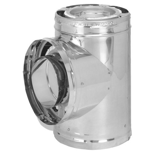 DuraVent 9067 DuraPlus 6" Tee w/ Cap - Galvalume