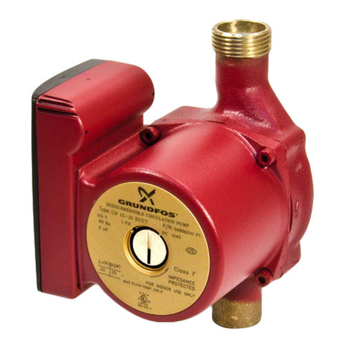 Grundfos UP 15-18 B5/LC 1-Speed Circulator Pump, 1/25 HP, 14.5 GPM, 115V, Bronze, 1/2" Sweat - 59896211