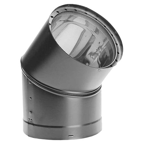M&G DuraVent 8" DVL Double-Wall Black 45 Degree Elbow - 8845 // 8DVL-E45