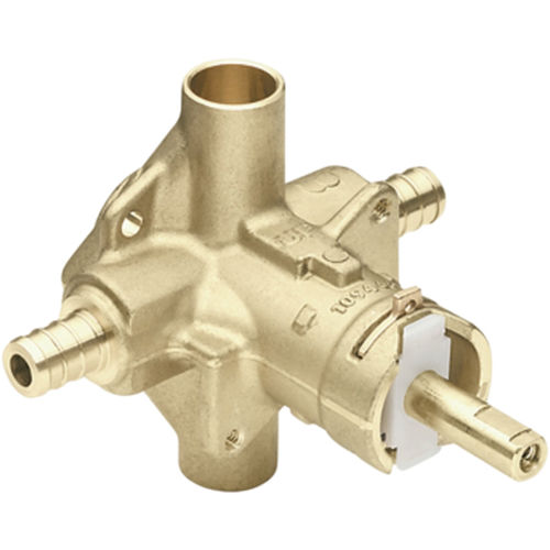 Moen 62380 M-Pact Posi-Temp Tub/Shower Rough-In Valve, 1/2" Crimp Ring PEX w/ CC, Pressure-Balancing