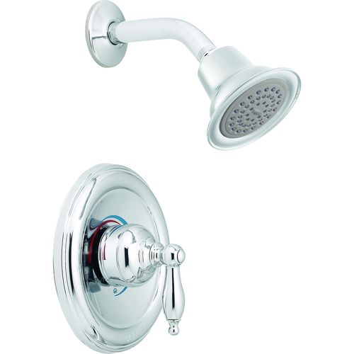 Moen Brantford Posi-Temp Single-Handle Shower Faucet, One-Function, 2.5 GPM, Lever Handle, Chrome - T2152