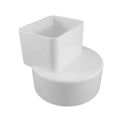 PVCSDSA466 P1928 4" x 6" x 6" SDR 35 Offset Downspout Adapter