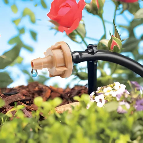 Rain Bird 5.0 GPH Pressure-Compensating Module Drip Emitter, Barb Inlet, Light Brown - PC05 