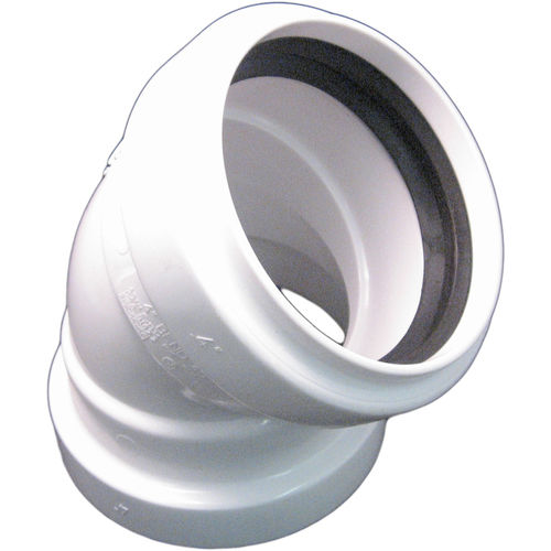 4" Elbow 45 Degree Gasketed Sewer & Drain Sewer & Drain SDR 35 PVC